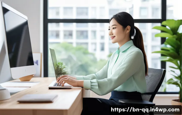 하이브리드 워크에서의 커뮤니케이션 팁 - **Prompt 1: Productive Home Office Professional**
A detailed, high-resolution image of a young p...