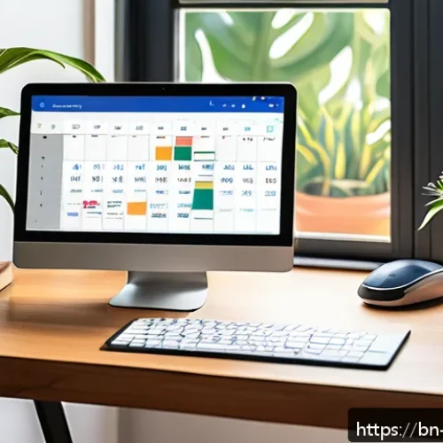 Home 30 하이브리드 근무를 위한 업무 효율 도구 - A detailed and vibrant home office setup for a Bengali remote worker, featuring an ergonomic chair a...